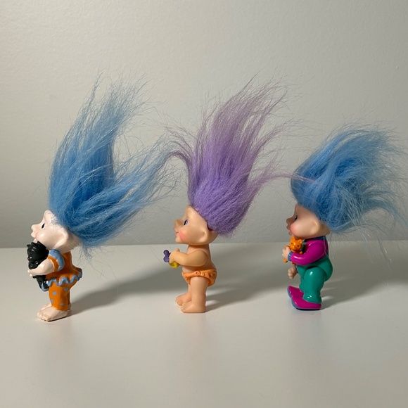 Vintage 90s Applause Magic Troll Babies Set Of 3 (ZZ28) - Picture 2 of 5